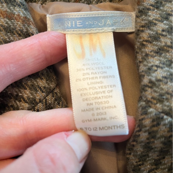 Janie and Jack Plaid Blazer - Green and Pink - Picture 2 of 12